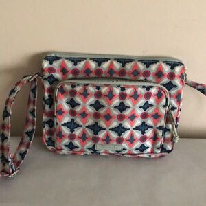 Vera Bradley LITTLE HIPSTER water geo crossbody Purse Shoulder lighten up  RFID